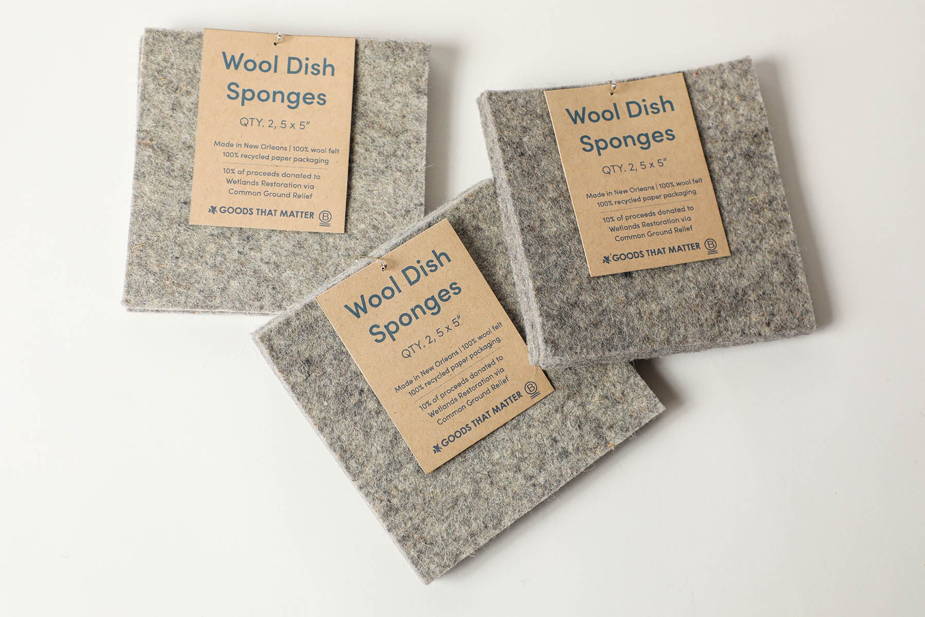 Wool Dish Sponges - Gives to Common Ground Relief, Coastal Climate Credits