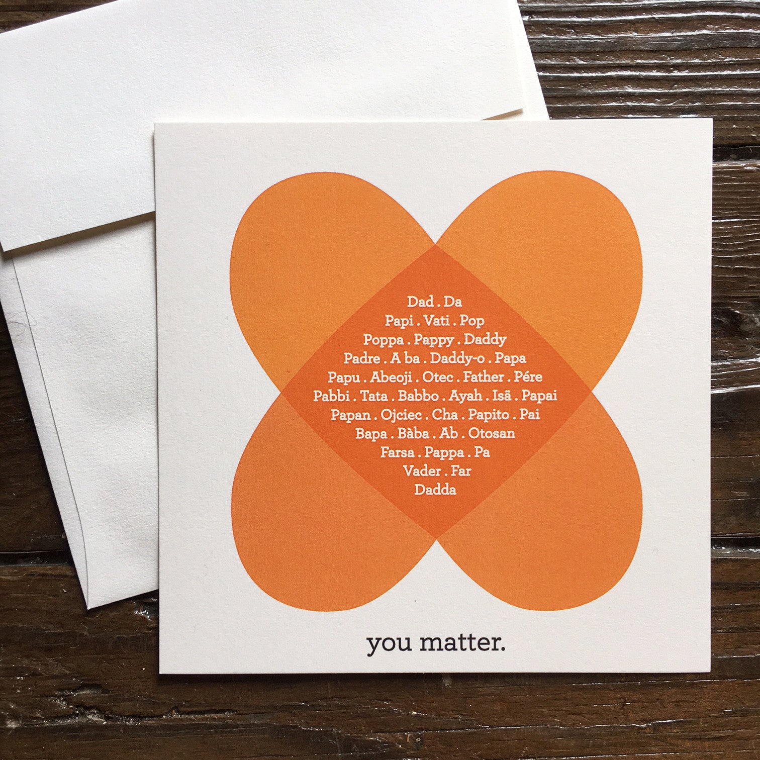 Dads Matter. Father's Day Card