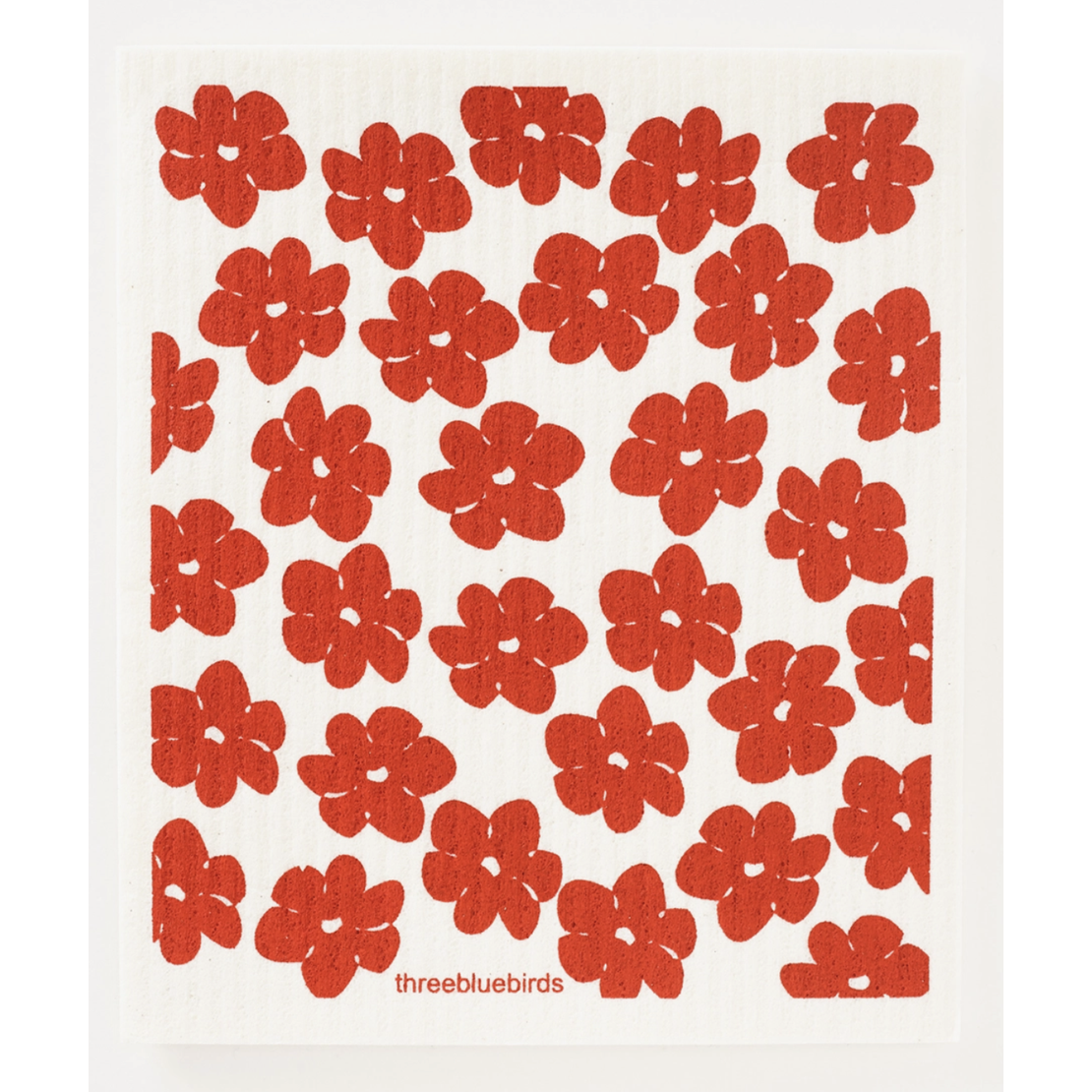 Swedish Dishcloth - Red Poppies