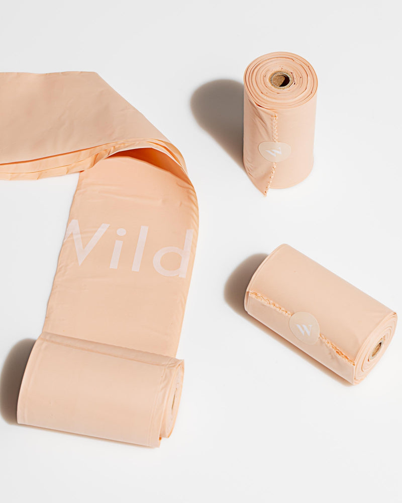 Wild Ones - Eco-Friendly Poop Bags, Blush - QTY 60