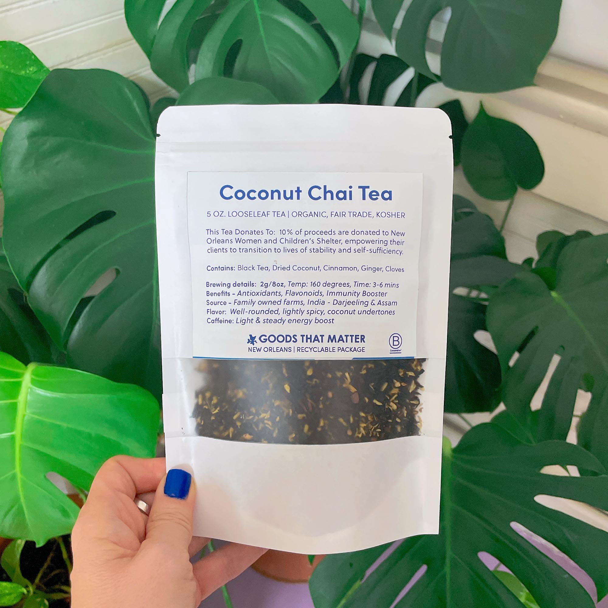 Coconut Chai Looseleaf Benevolent Tea - Gives to the New Orleans Women and Children’s Shelter