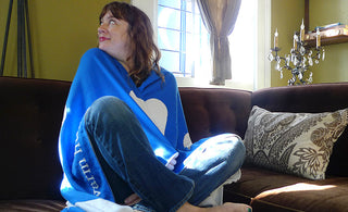 A lovely story &amp; snuggle up with our coziest *new* Eco Throw Blanket!