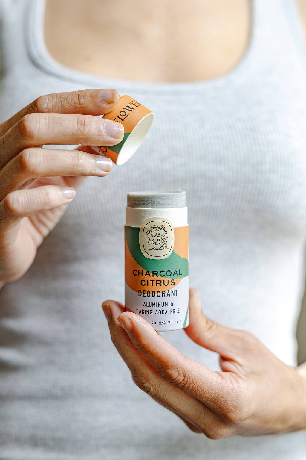 Charcoal Citrus Deodorant / 2.75 oz Biodegradable Stick 🍊🍋 by Good Flower Farm