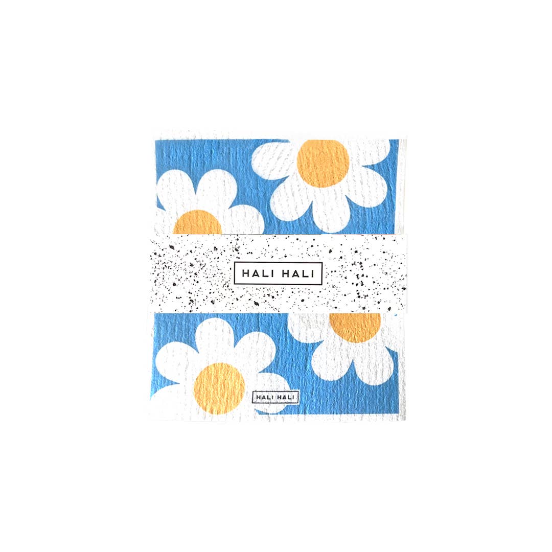 Swedish Dishcloth 3pc Square Set - Daisy