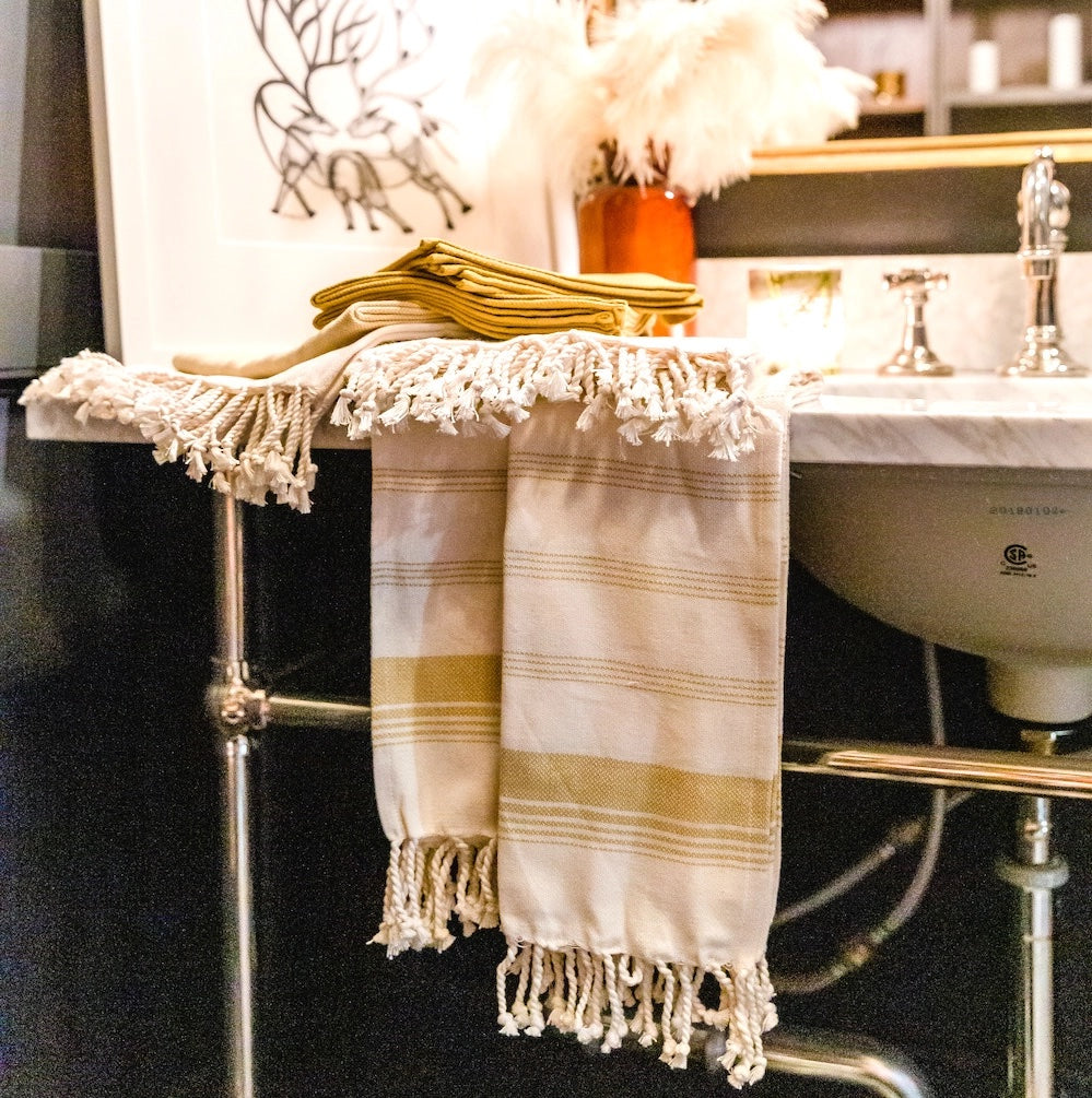 Oversized Hand Towels in Organic Cotton