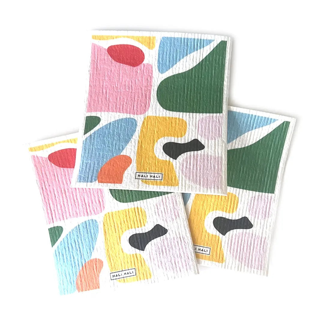 Swedish Dishcloth - 3 pc Square Set in It's Giving JOY