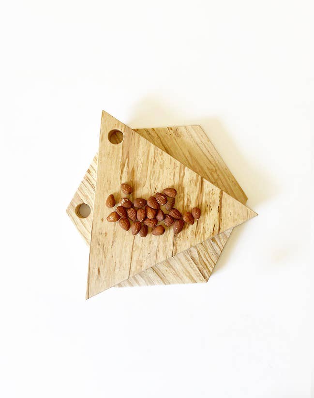 Charcuterie Board - Spalted Maple Hexagon/Triangle: Triangle