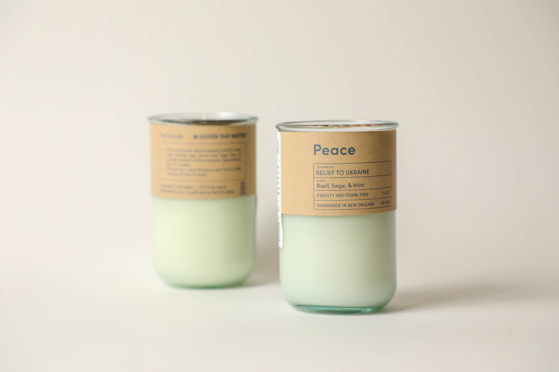 Peace, Relief to Ukraine / Ginger Verbena Scent: Candles for Good