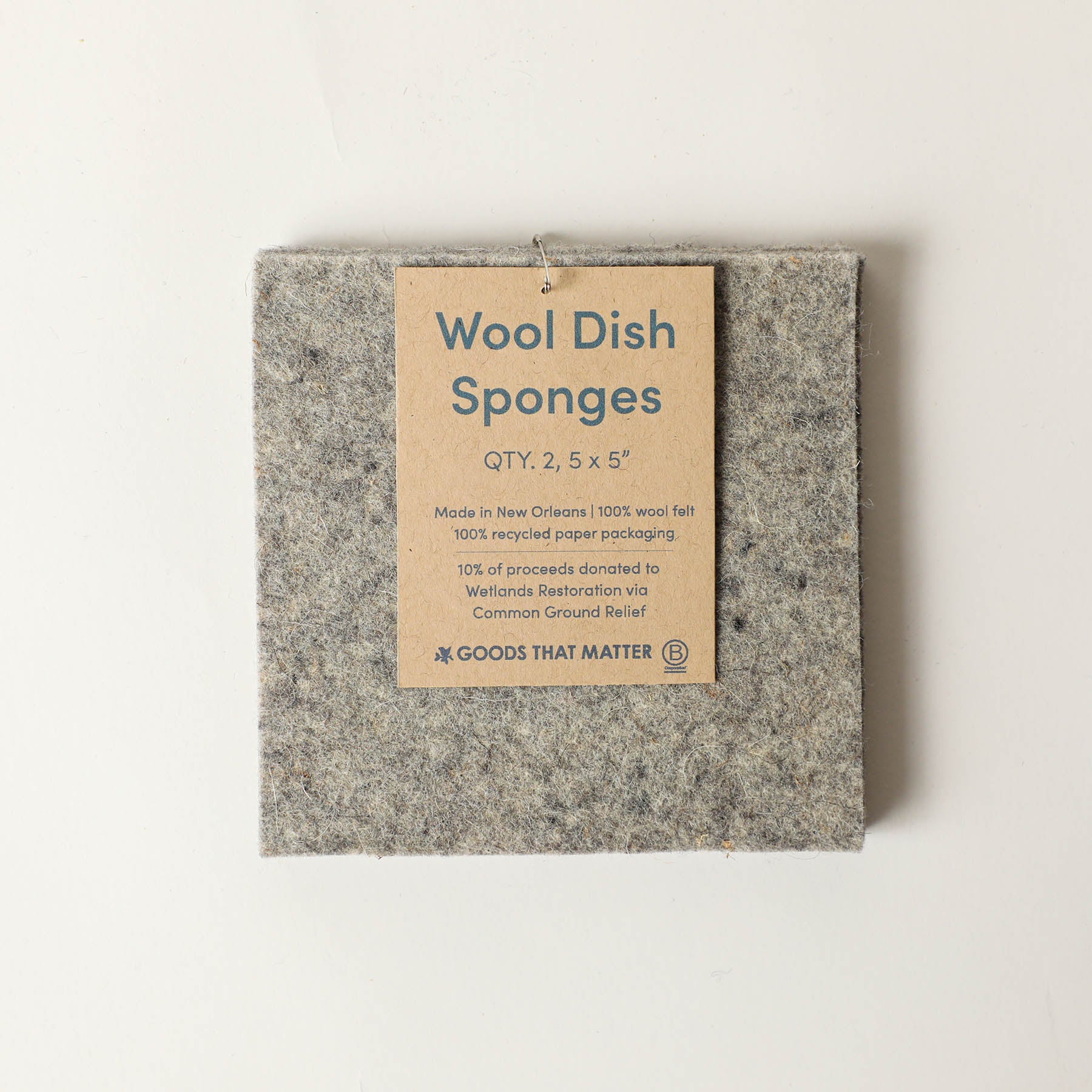 Wool Dish Sponges - Gives to Common Ground Relief, Coastal Climate Credits