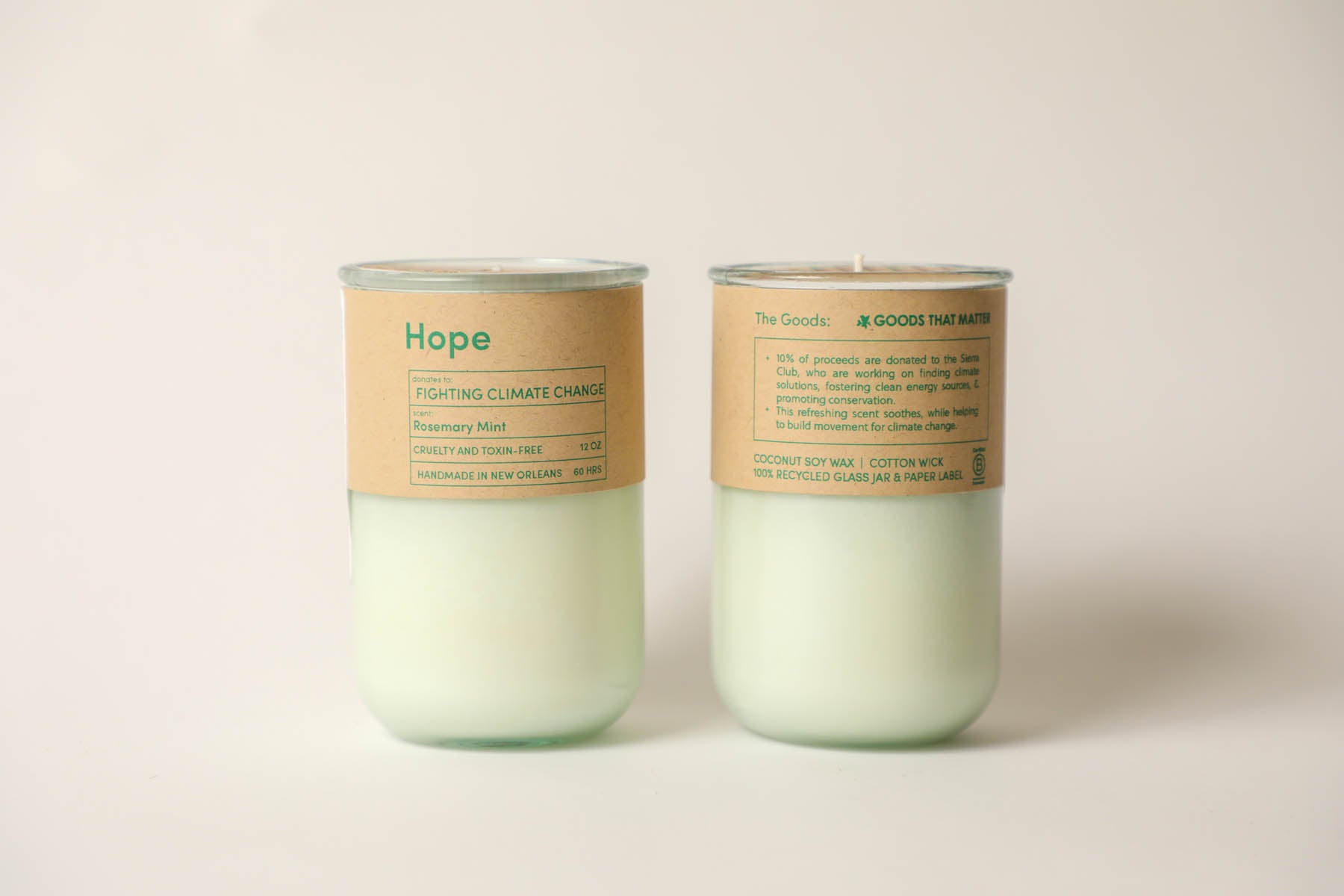 Hope / Rosemary Mint Scent: Candles for Good