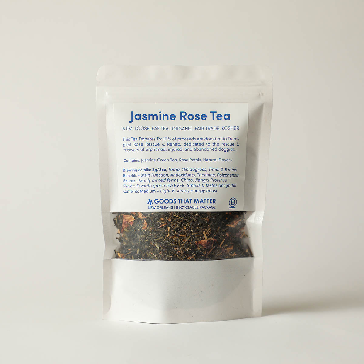 Jasmine Rose Looseleaf Benevolent Tea - Gives to Trampled Rose Rescue & Rehab
