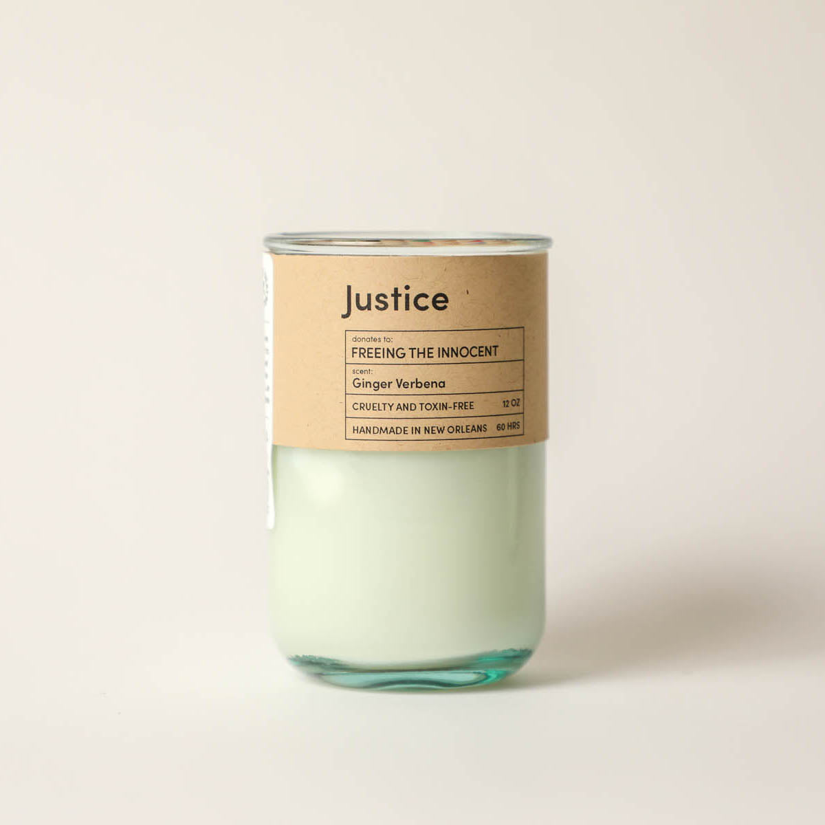 Justice, Innocence Project New Orleans / Ginger Verbena Scent: Candles for Good