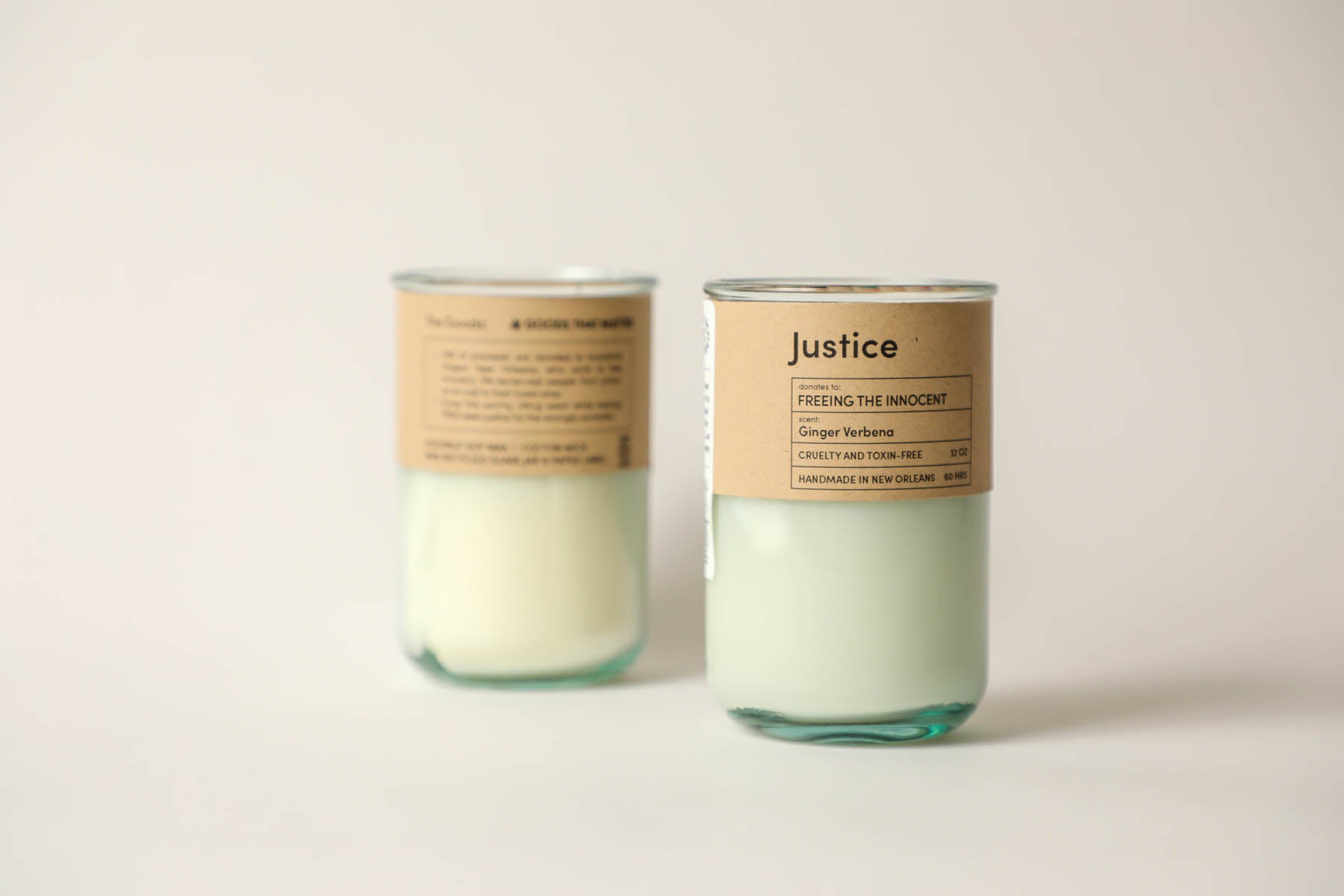 Justice, Innocence Project New Orleans / Ginger Verbena Scent: Candles for Good