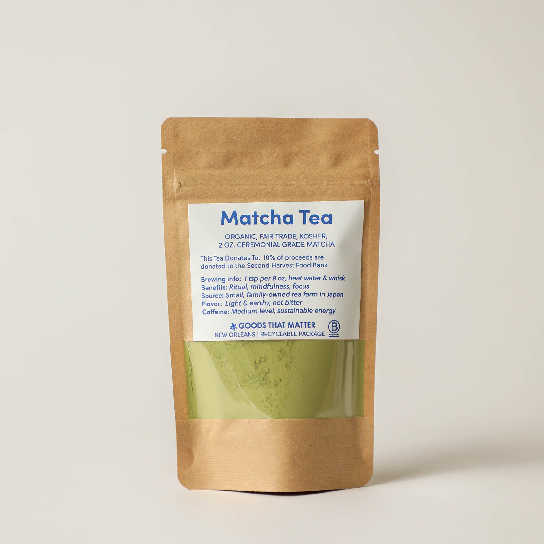 Matcha Benevolent Tea - Gives to the Second Harvest Food Bank