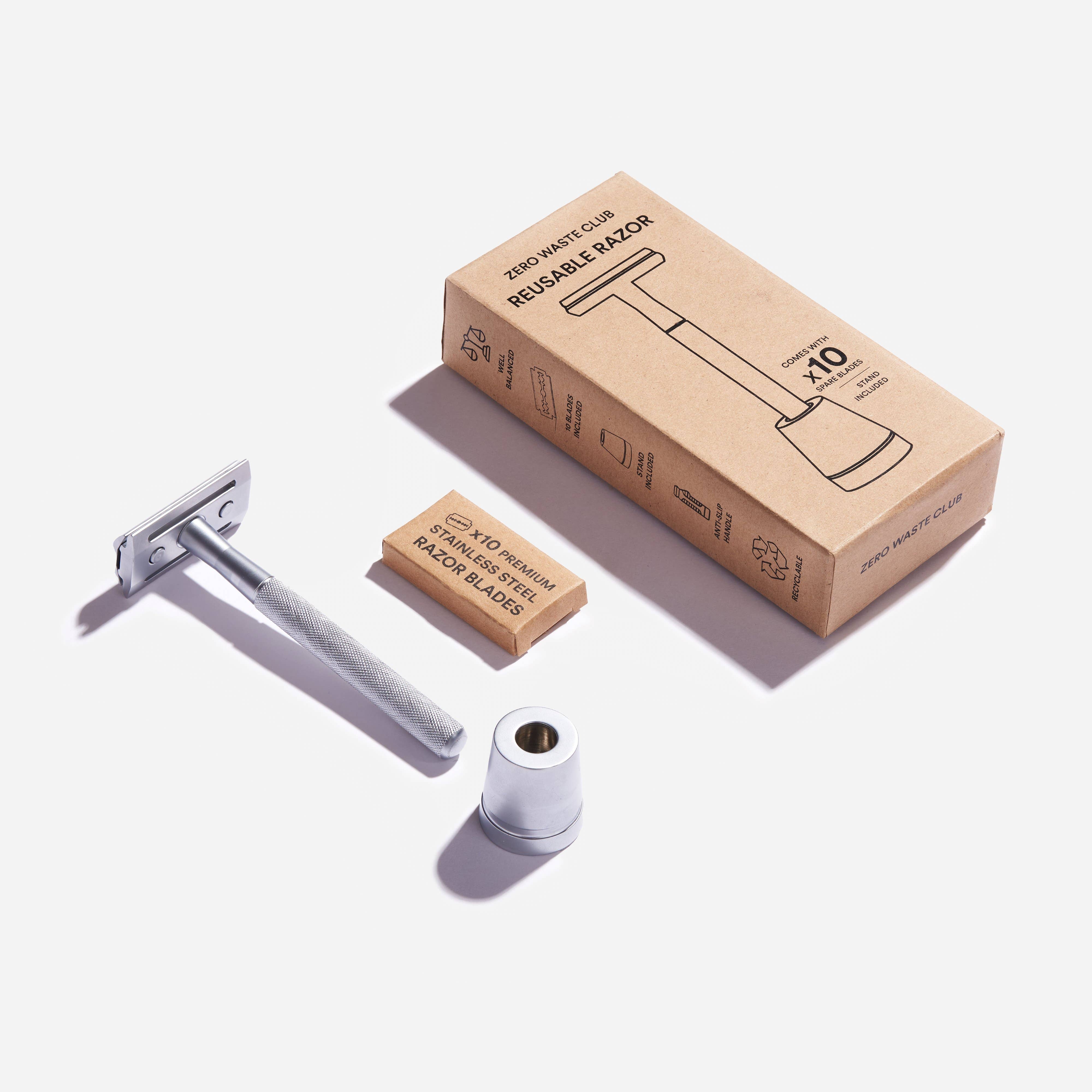 Reusable Stainless Steel Razor - 10 Blades Included – Goods that Matter