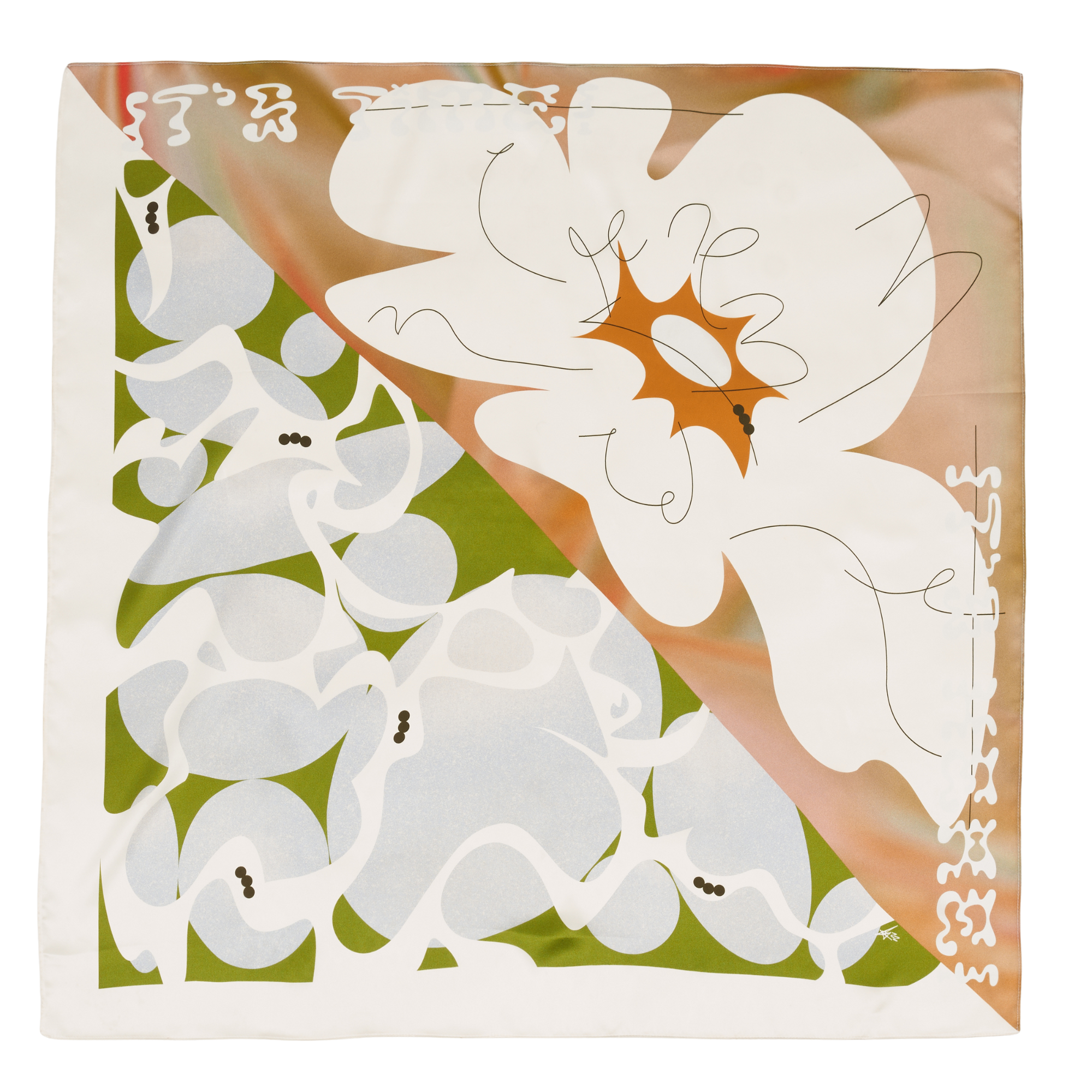 Higher | 35" Mulberry Silk Furoshiki Wrap: Silk / Large