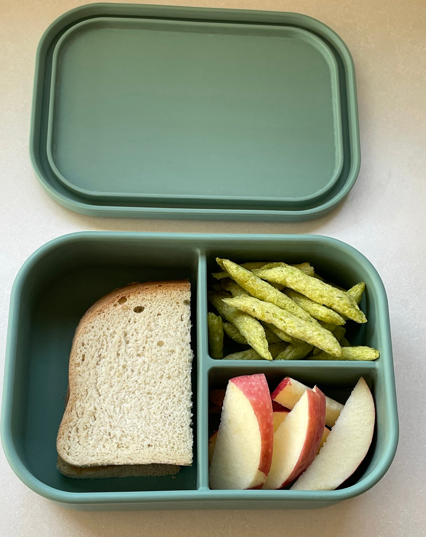 Bento Box Silicone Lunch Box: Grey