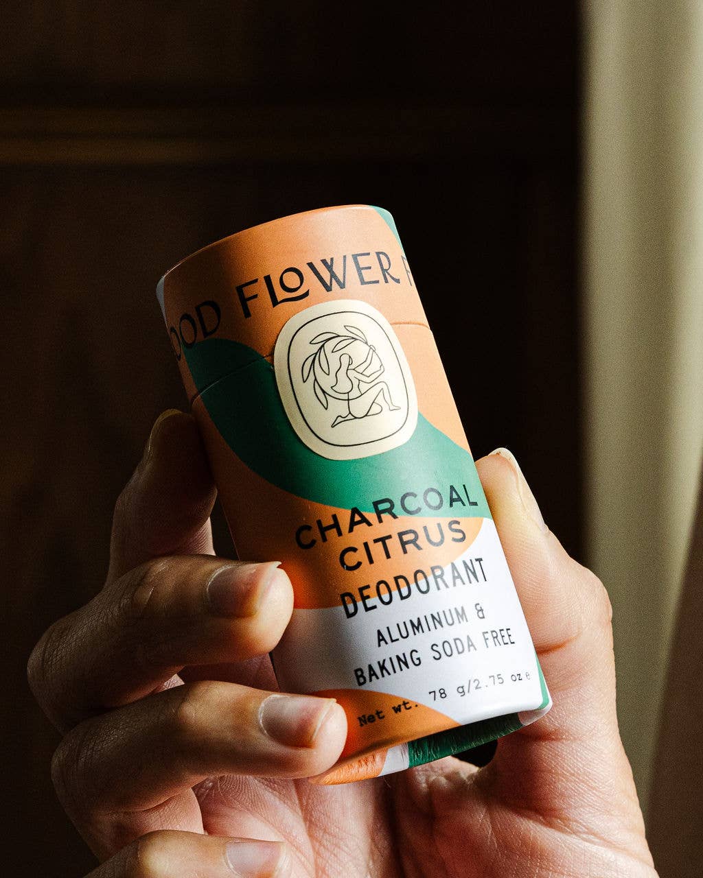 Charcoal Citrus Deodorant / 2.75 oz Biodegradable Stick 🍊🍋 by Good Flower Farm
