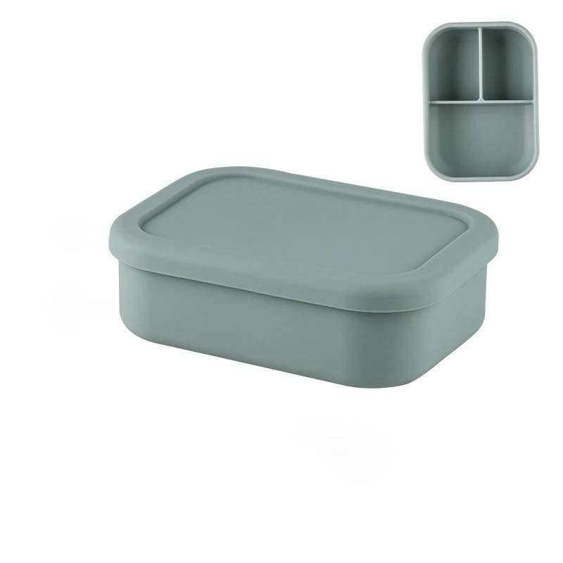 Bento Box Silicone Lunch Box: Grey