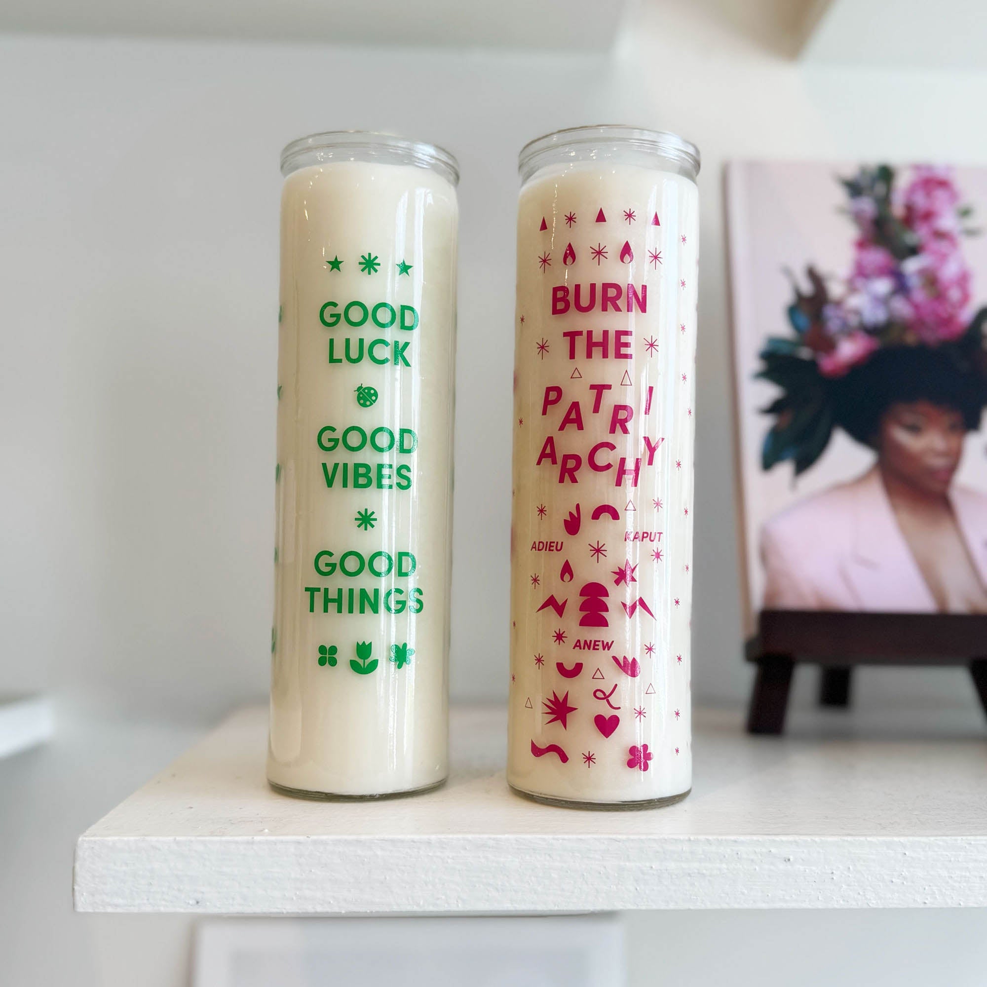Burn the Patriarchy Candle - Gives to Female Empowerment, 80 hour Intention Candle
