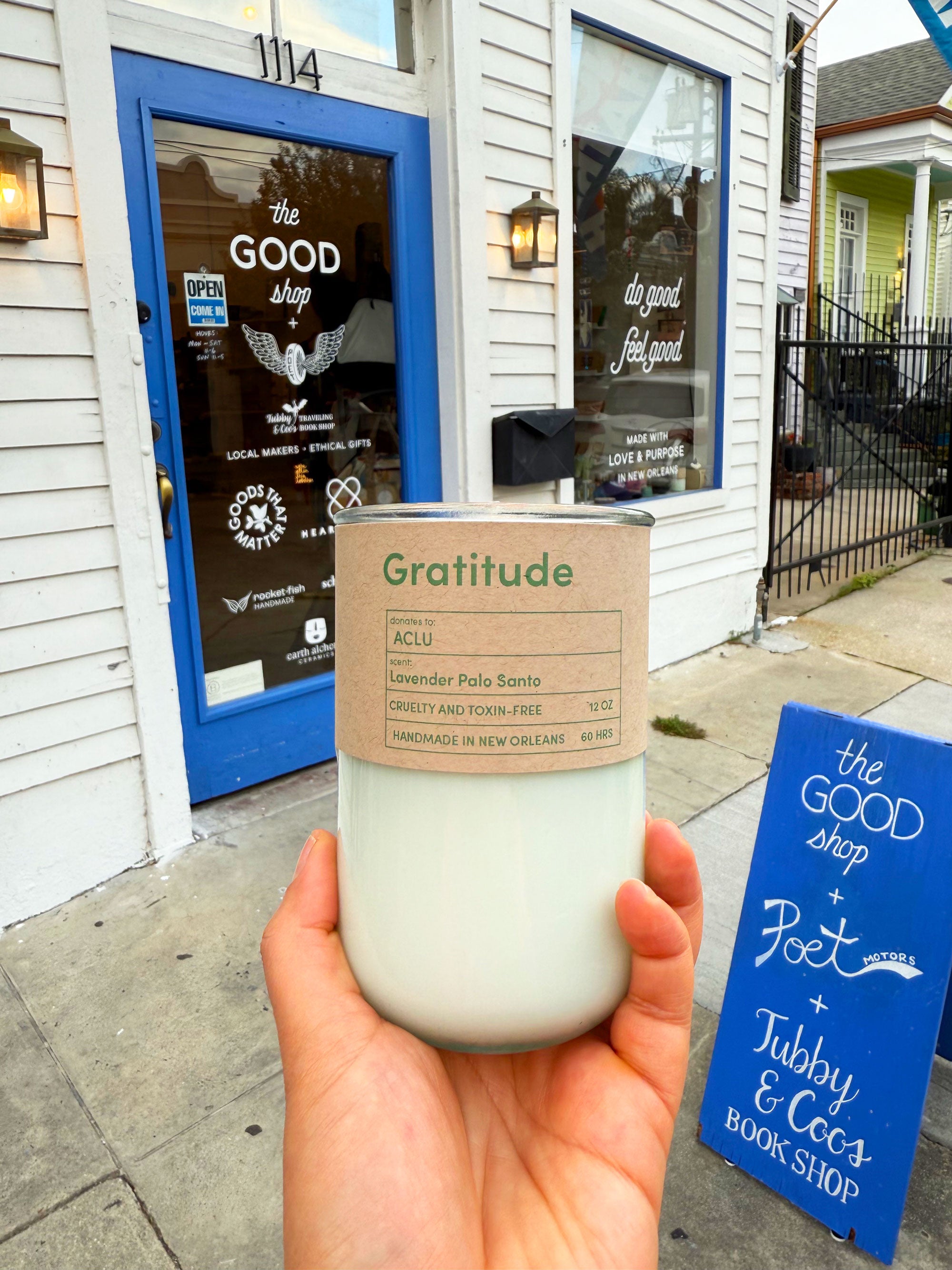 Gratitude, gives to the ACLU - Lavender Palo Santo Scent