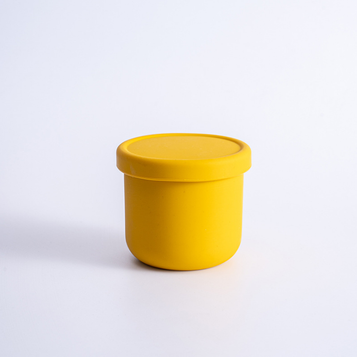 Silicone Food Storage Container bowl with Lid, Small - Yellow
