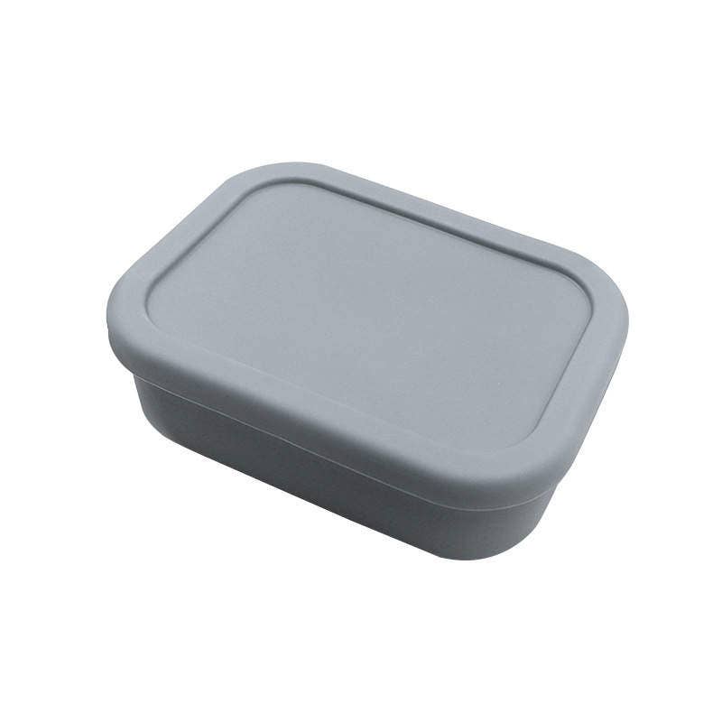 Bento Box Silicone Lunch Box: Grey