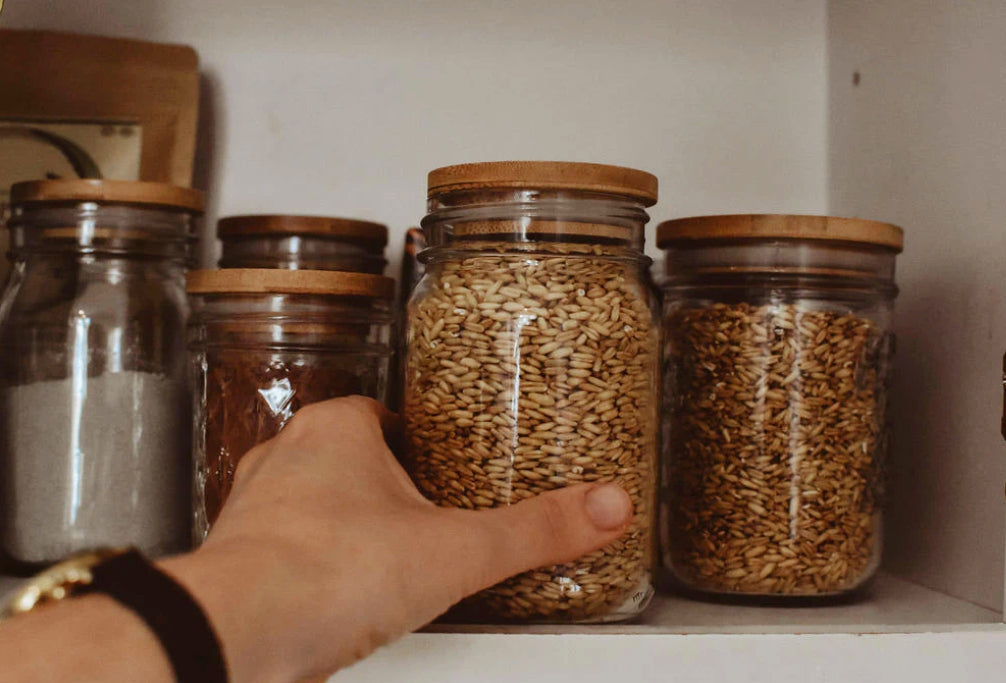 Bamboo Jar Lid - Dry Storage using your old jars