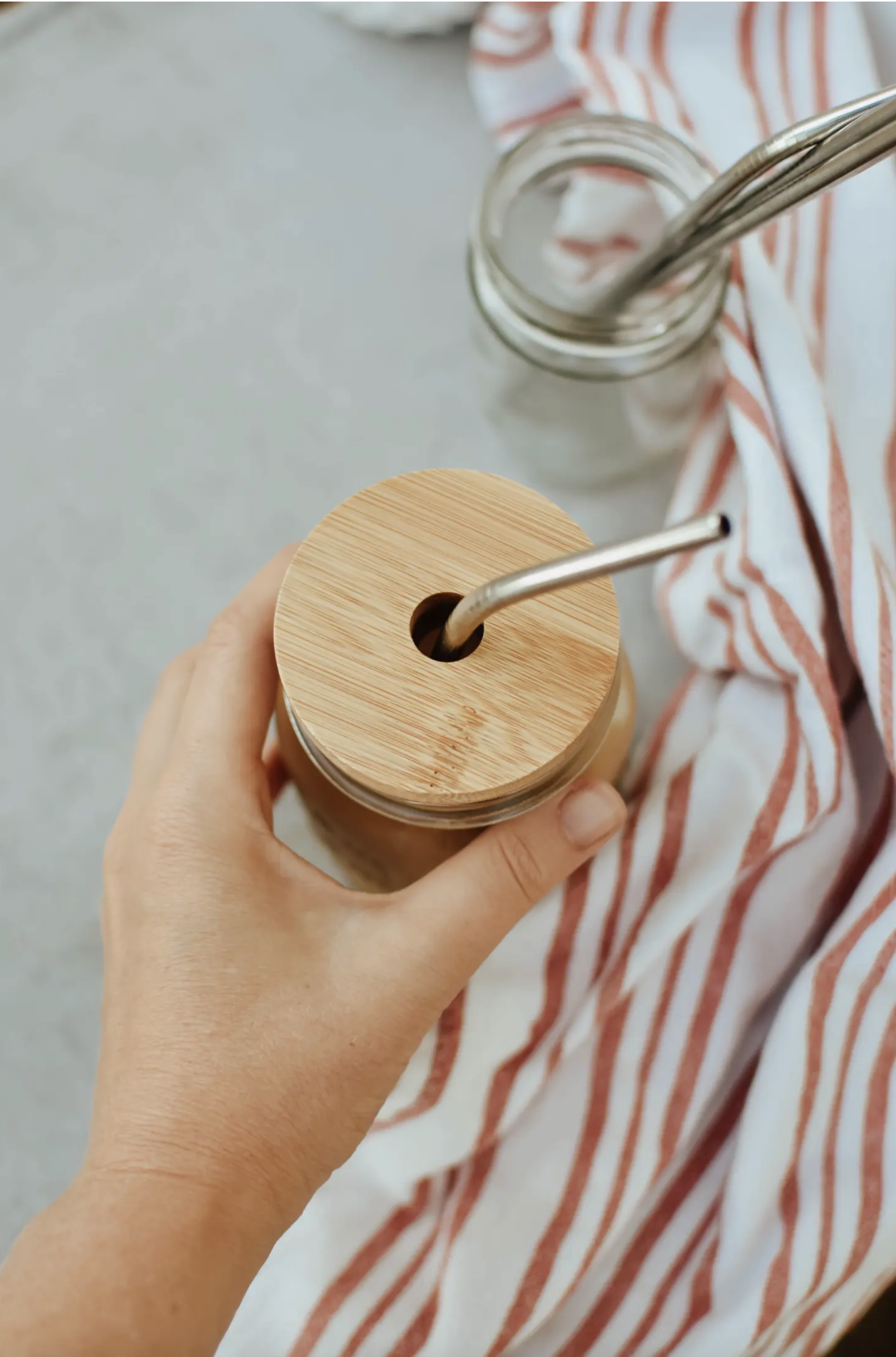 Bamboo Jar Lid - Dry Storage using your old jars