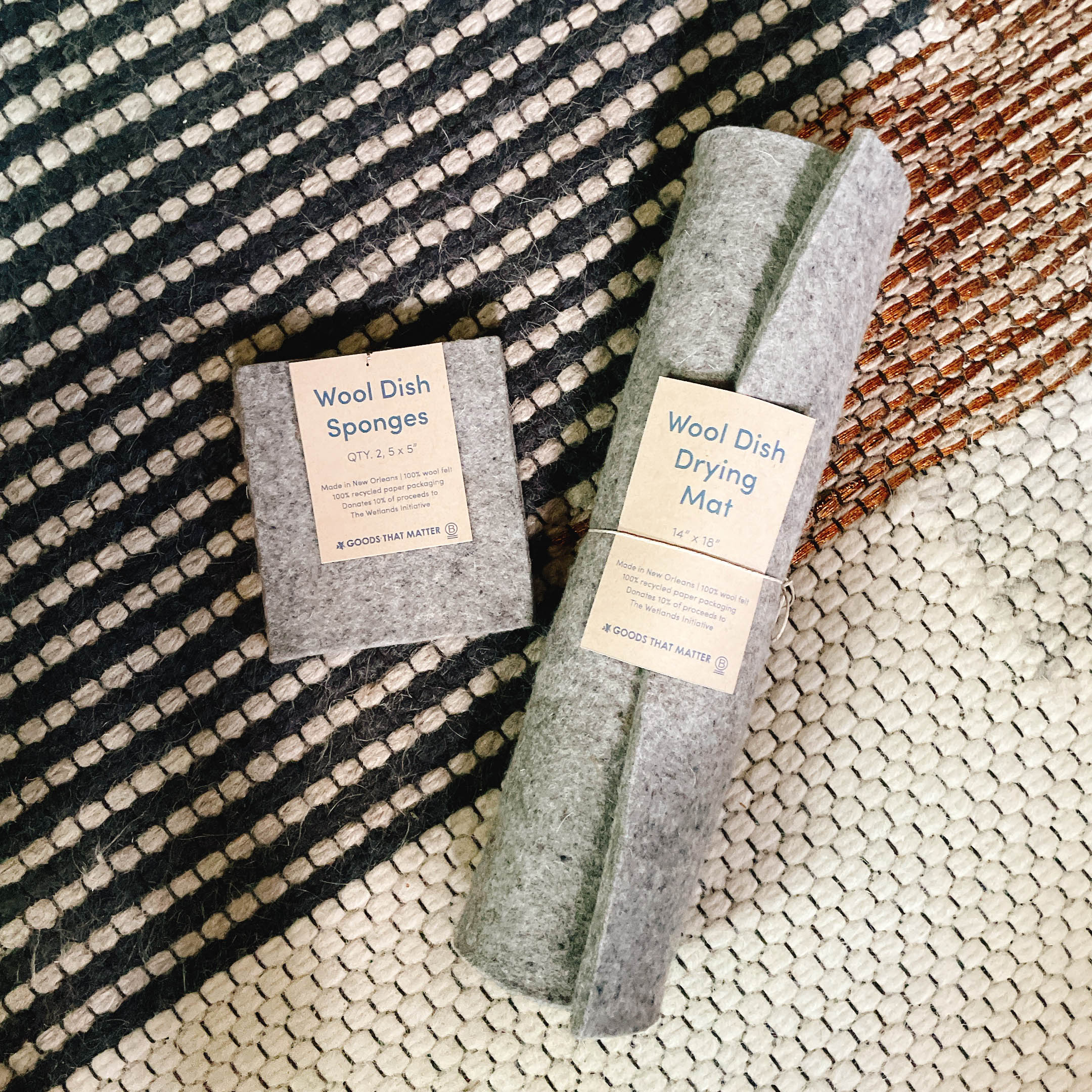 Sonoma Wool Company: Wool Dish Drying Mat & Linen Sleeve