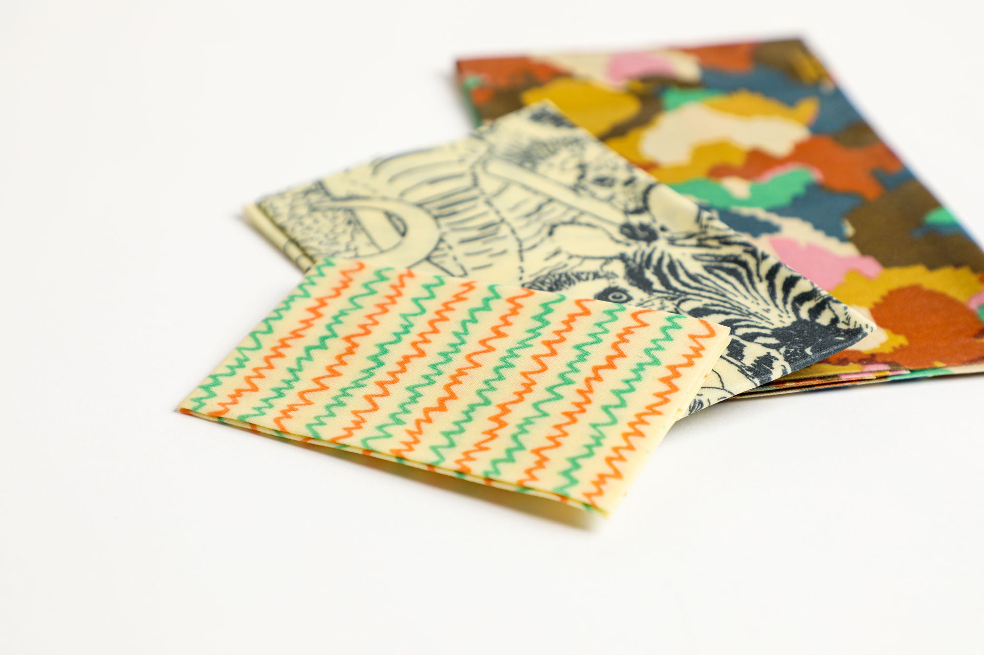 Beeswax Food Wraps - Wildlife Set, Organic Cotton, gives to World Central Kitchen
