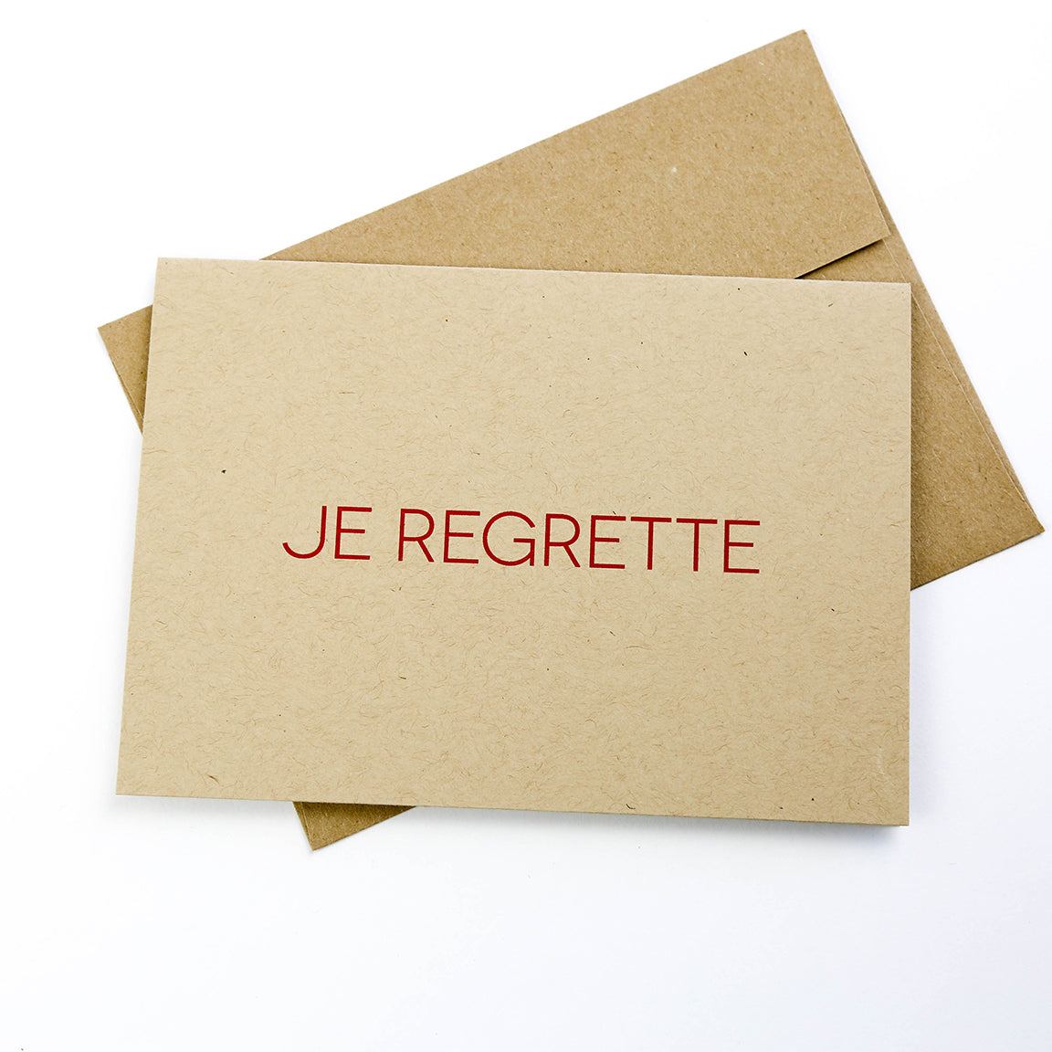 Je Regrette - Greeting Card