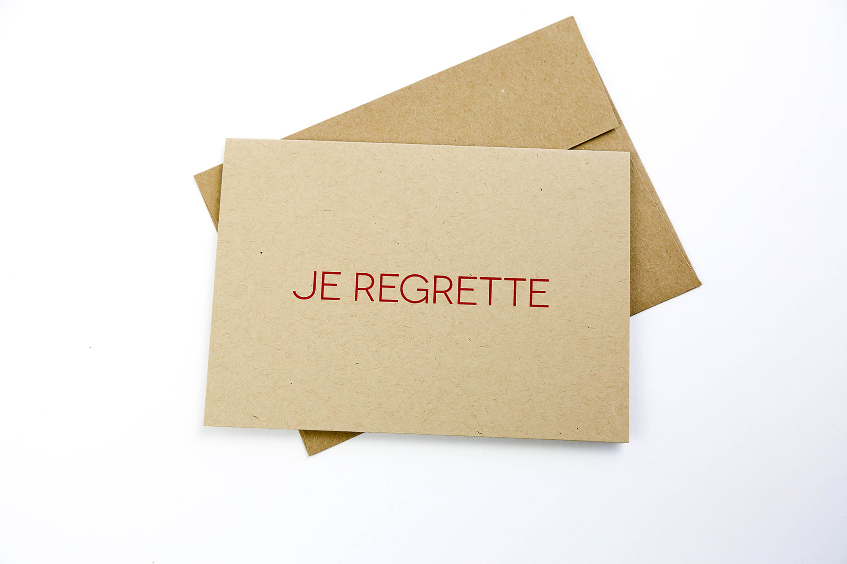 Je Regrette - Greeting Card