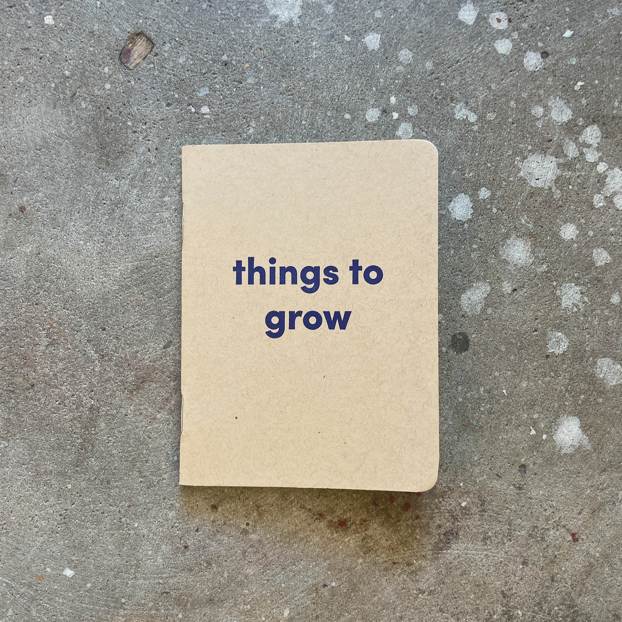 things to grow/things to let go, mini pocket 3.5" x 5" Letterpress, Blank Notebooks