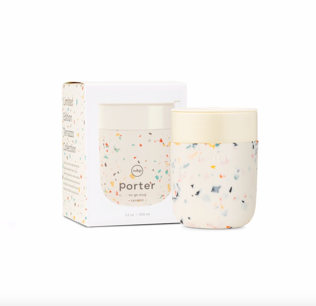 Porter To Go Cup - Cream & Charcoal Terrazzo