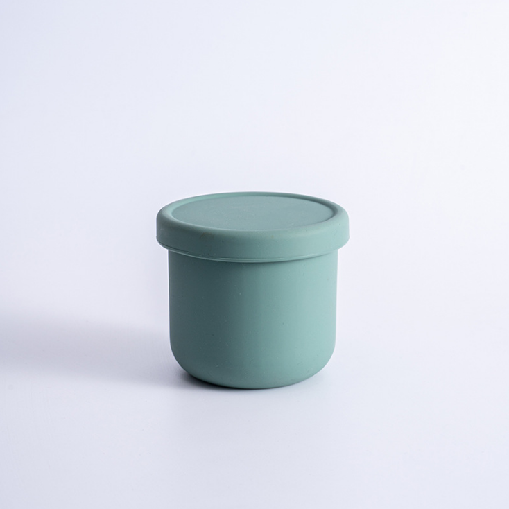 Silicone Food Storage Container bowl with Lid, Small - Mint