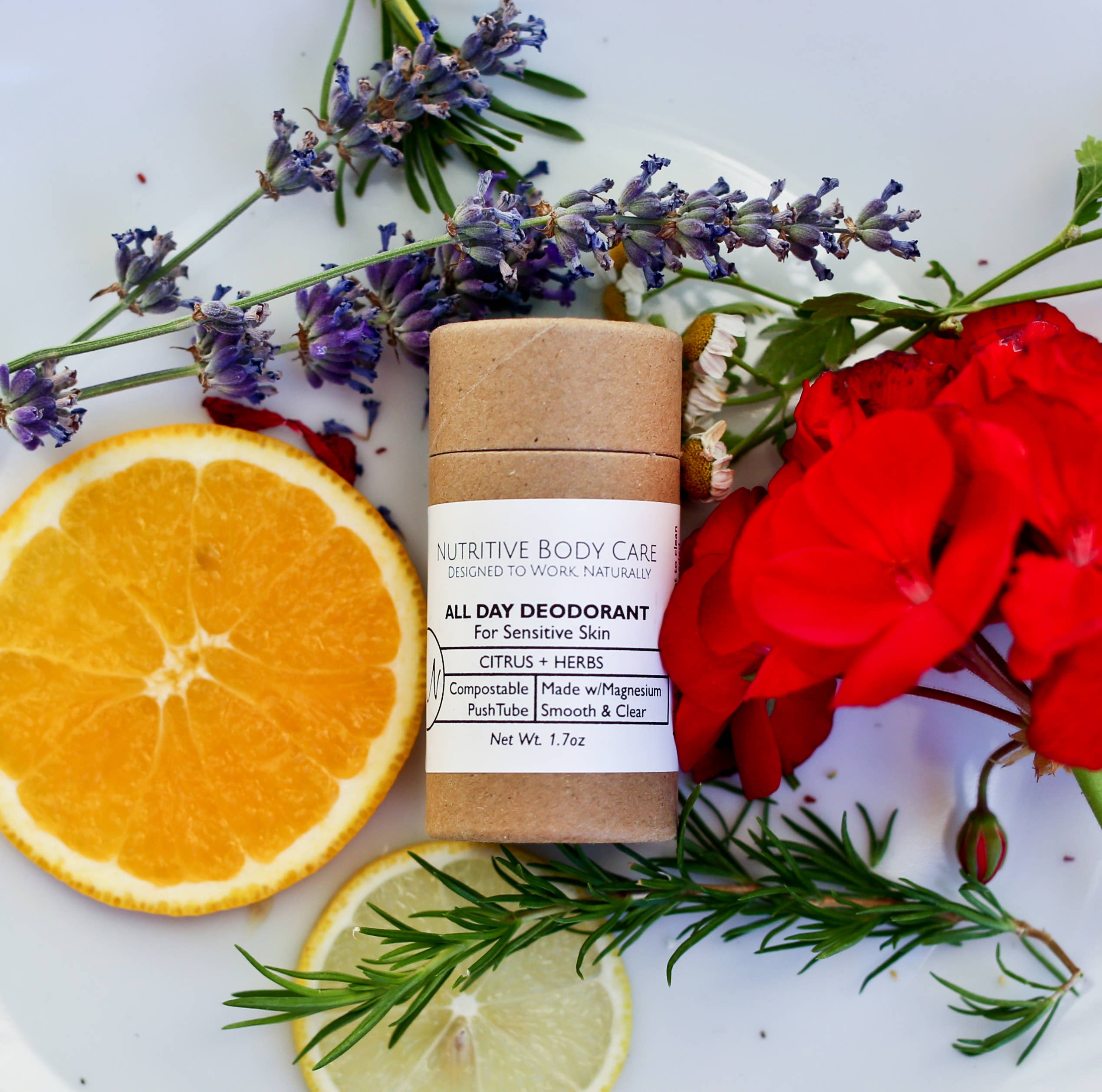 Blue Tansy + Cypress Scent - Compostable Tube Eco Deodorant