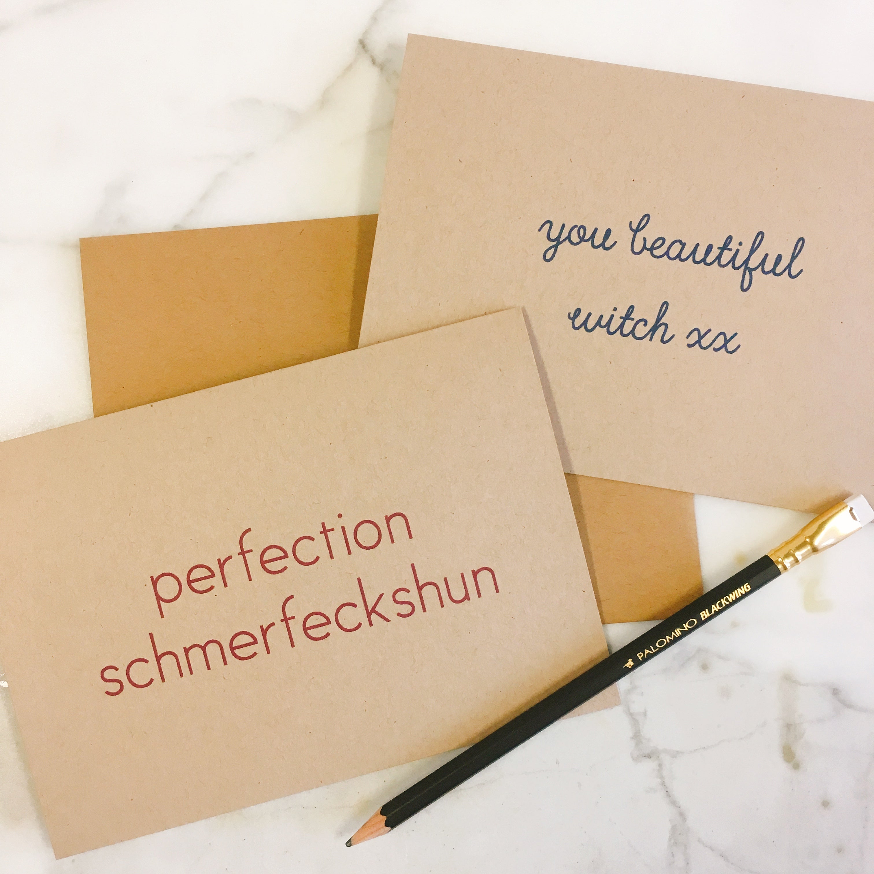 perfection schmerfeckshun - Greeting Card