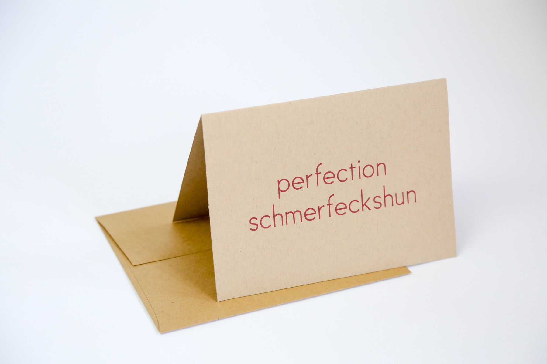 perfection schmerfeckshun - Greeting Card