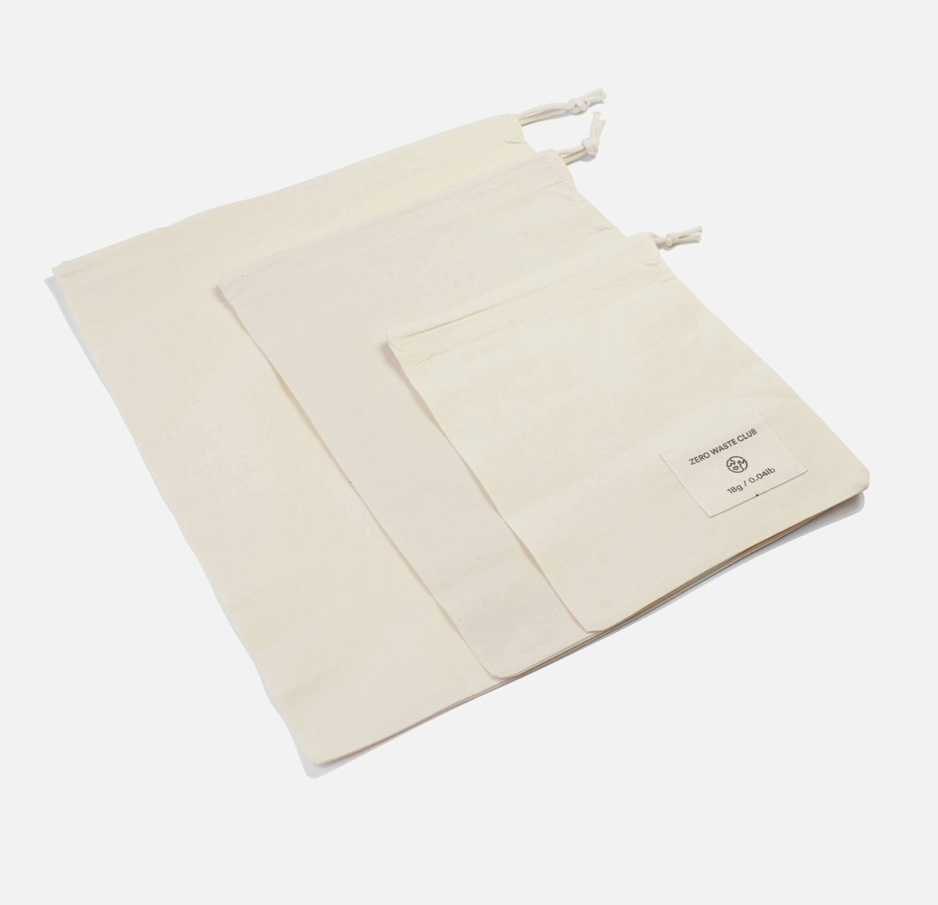 Organic Cotton Produce Bags - Pack of 3